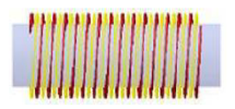 DOUBLE SPIRAL PITCH of BRUSH ROLL