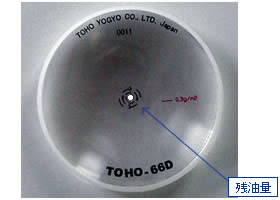 レンズ膜厚計、残油量の確認